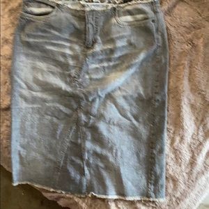 Express Gray Denim Jean Skirt